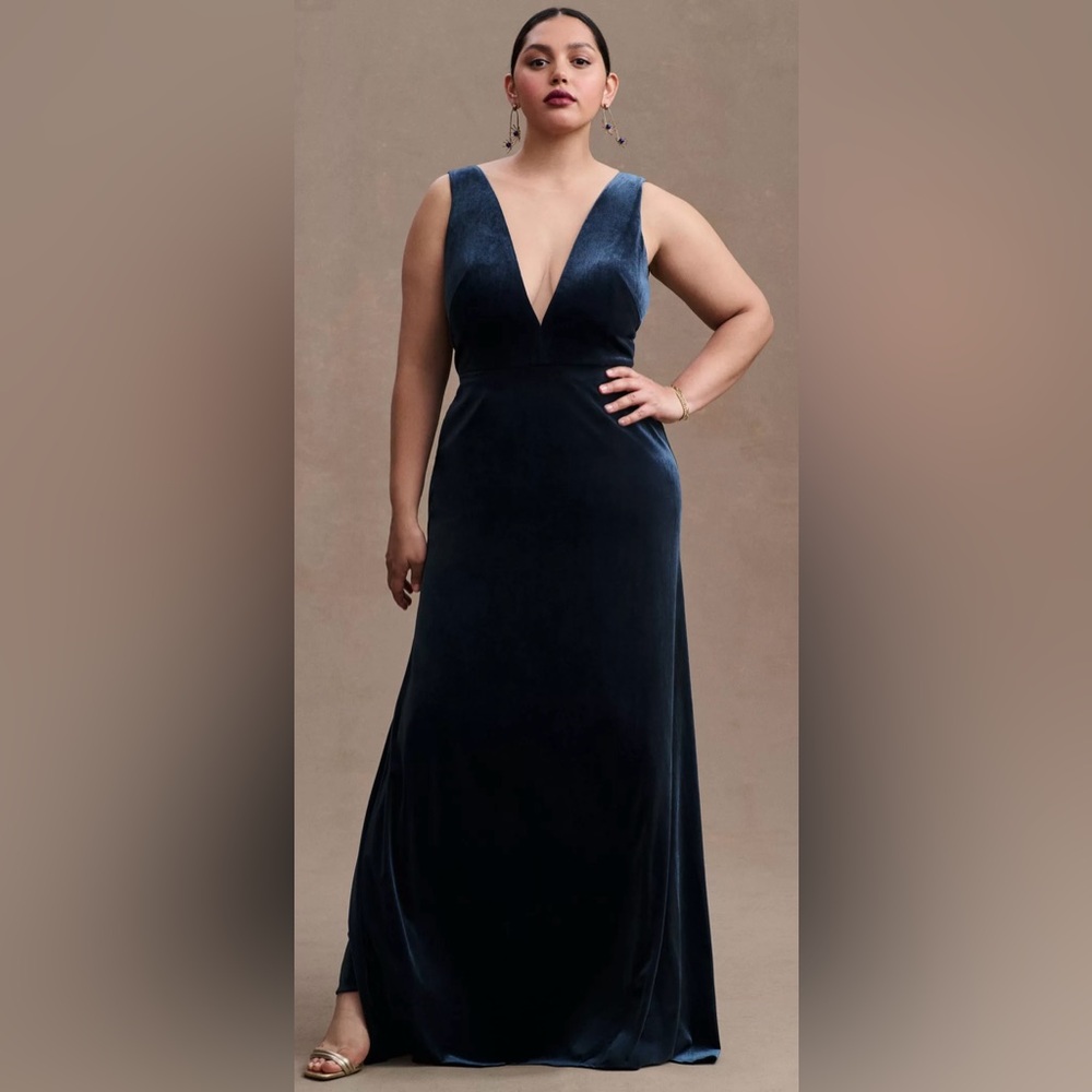 Jenny Yoo French Blue Velvet Bridesmaids Dress